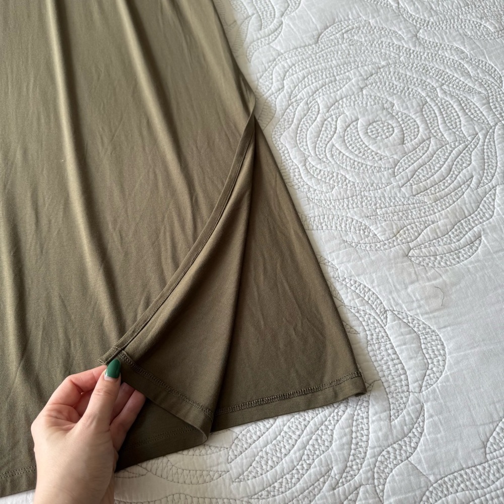 Modern Citizen - Vero Tie-Front Long-Sleeve Dress - Olive Green - Picture 3 of 9